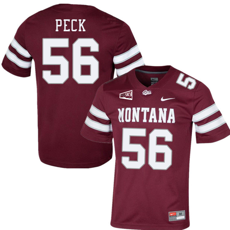 Hunter Peck Montana Jersey,University Of Montana Grizzlies #56 Hunter Peck Jersey Stitched-Maroon